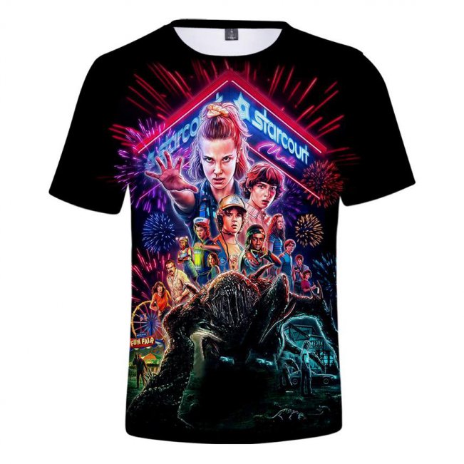 Adult Hot Stranger Things 3D Short Sleeve T-Shirts Unisex T-Shirt Middle School T-Shirt 3D Printing T Shirt The Stranger Things Men Women Fan Tee 8474681213#