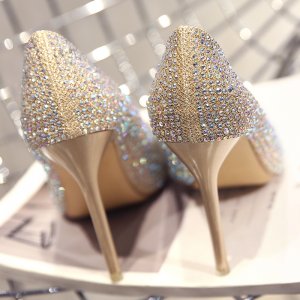 Sparkly Rhinestone Wedding Shoes #8479523401
