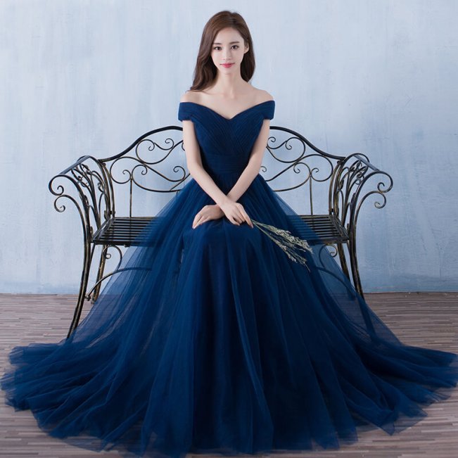 Cheap Formal Occasion Prom Gowns Evening Dresses Off Shoulder Bridesmaid Party Guest Floor Length Long Real Images 8513523910#
