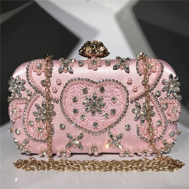 Adorable Evening Party Clutch in Pink #88211591140