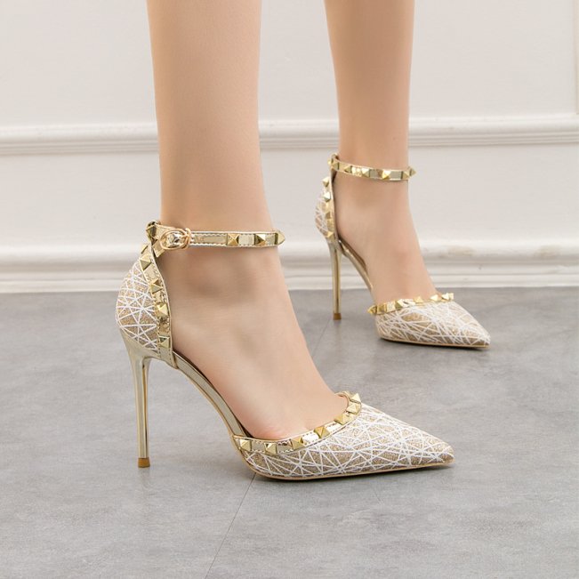 Buckle Strap Sparkly Sequin Wedding Bridal Shoes #88211591162