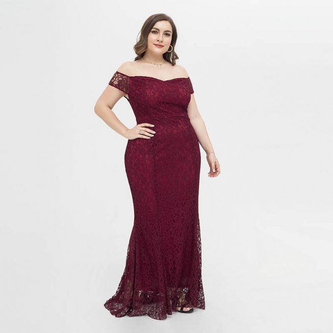 Off Shoulder Lace Evening Party Dress #88211592129