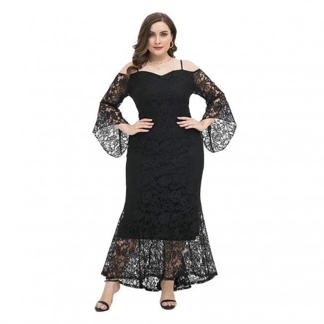 Cold Shoulder Hi-Lo Lace Dress #88211592130