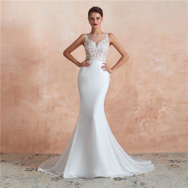 Applique Lace Mermaid Wedding Dress #88211592151