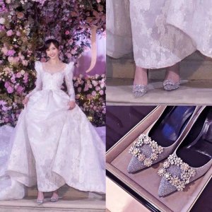 Sparkling Rhinestone Prom Heels Bridal Wedding Shoes #88211592261