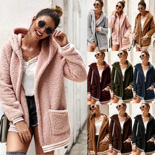 Plus Size Teddy Jacket for Women 88211592428# Affordable Street Style ...