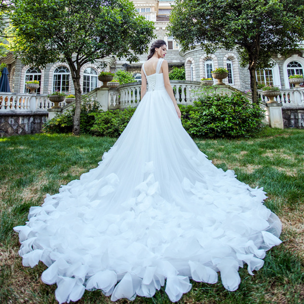Bohemian Sweep Train Wedding Dresses Garden Beach Party Plus Size A line Bridal Gowns 8470302964#