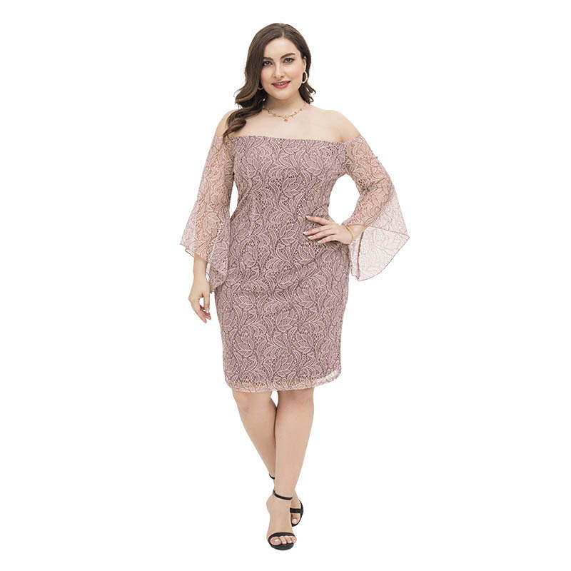 Plus Size Off Shoulder Bodycon Party Dress #88211592134