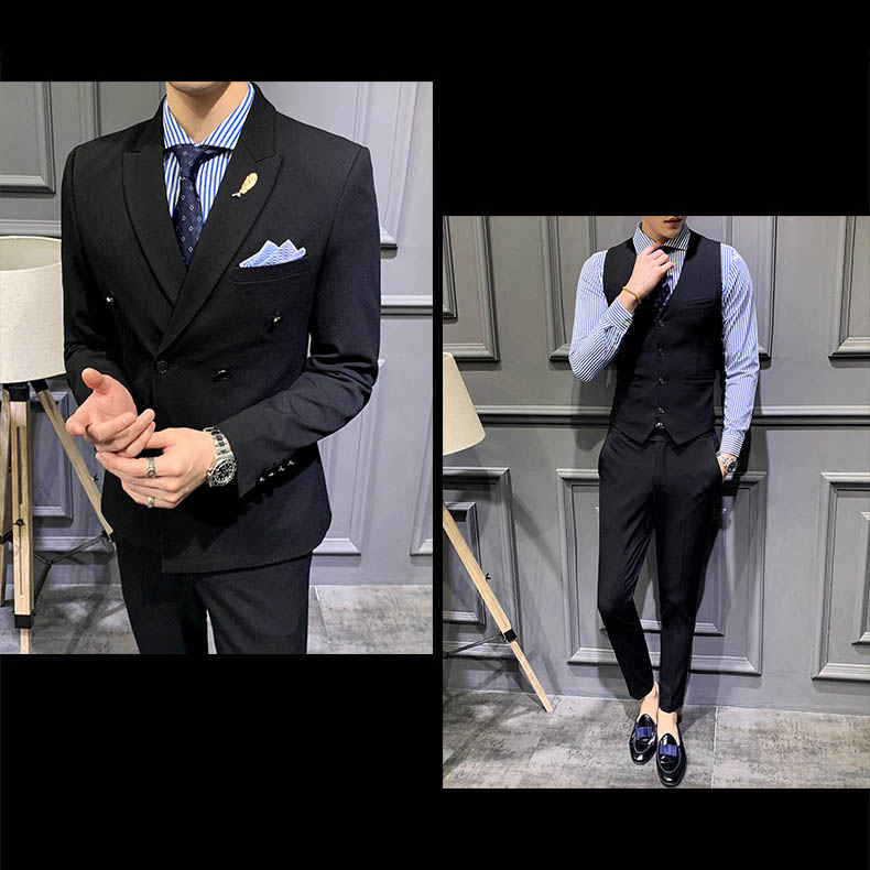 Slim-Fit Men's Vest Suit Separates Vest 88211592271#