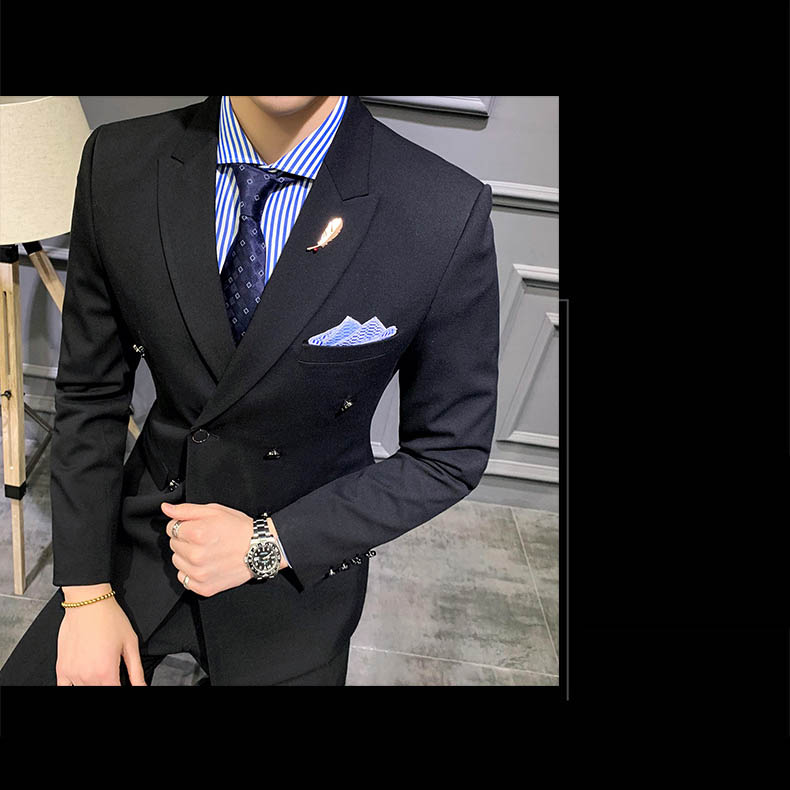 Slim-Fit Men's Vest Suit Separates Vest 88211592271#