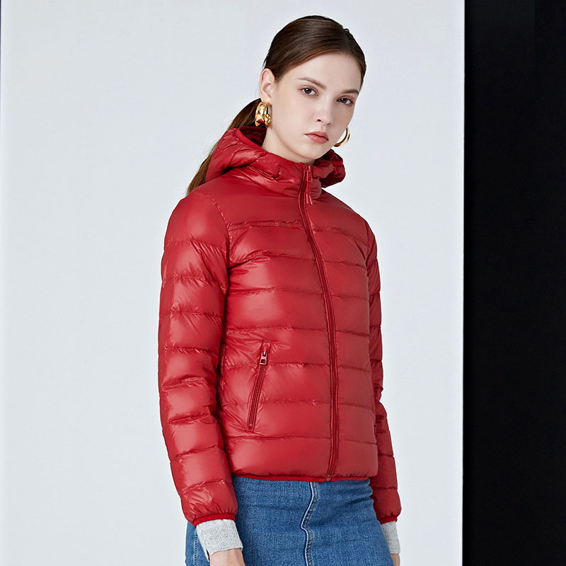Hooded Down Jacket With Pockets 88211592306# Cheap Good Quality Fall ...