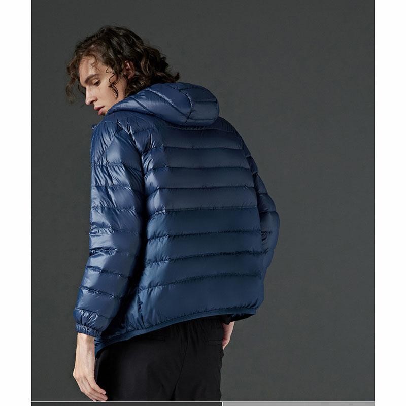Hooded Down Jacket With Pockets for Men 88211592307#