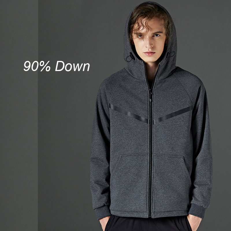 Hooded Down Jacket With Pockets 88211592308#