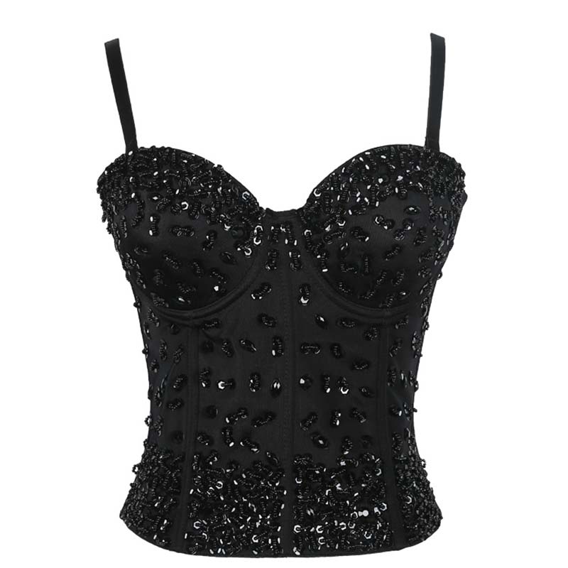 Sweetheart Overbust Corset Bra Spaghetti Straps Bustier Top 88211592338#