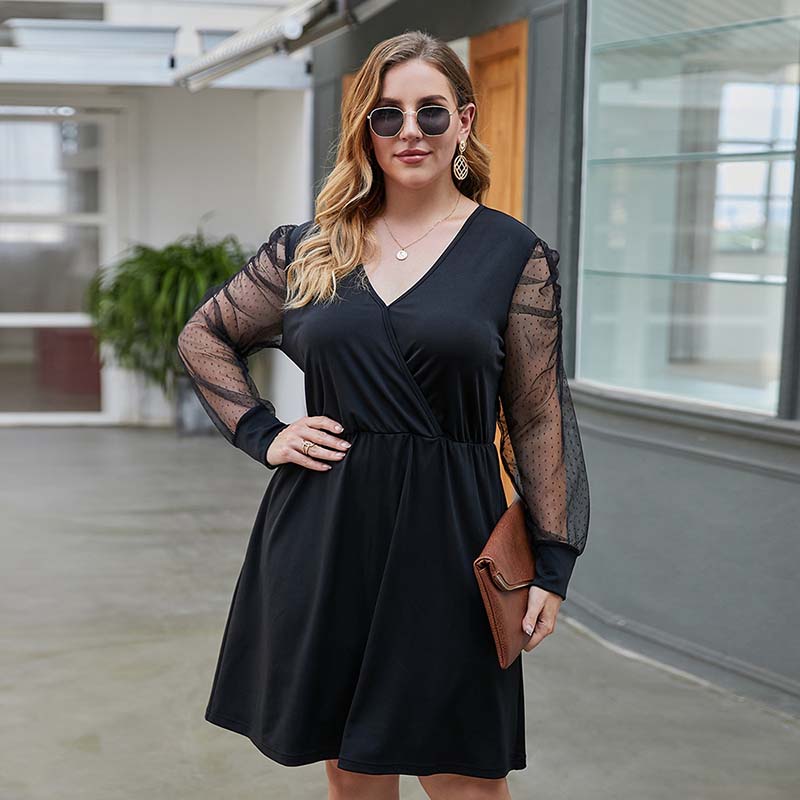 Plus Size Little Black Dress 88211592380#