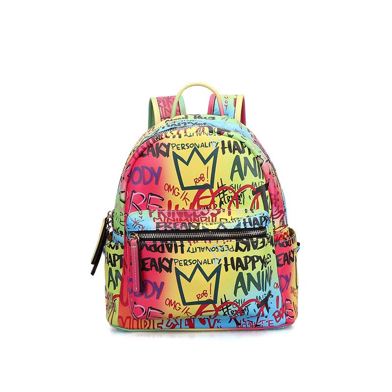 Luxury Graffiti Backpack 88211592390#