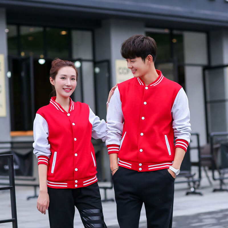 Men's Bomber Jackets Contrast Color Jackets For Couples 88211592765#